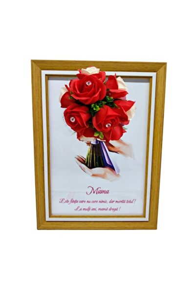 T&M Personalizare Tablou înrămat A4 (30x21 cm) - „Mamă: nu cere nimic, dar me...