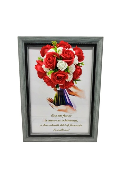 T&M Personalizare Tablou înrămat A4 (30x21 cm) - „Cine este frumos pe dinăunt...
