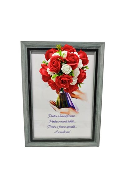 T&M Personalizare Tablou înrămat A4 (30x21 cm) - Pentru o bunică fericită / m...