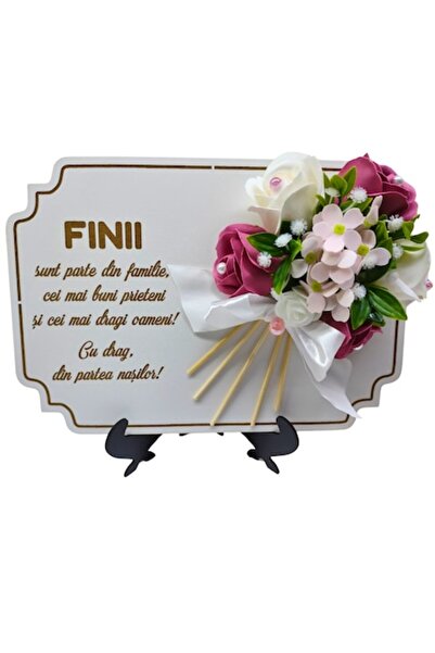 T&M Personalizare Placă conturată din lemn A4 (30x21x5 cm) — „Finii sunt part...