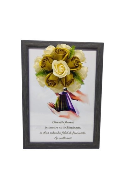 T&M Personalizare Tablou înrămat A4 (30x21 cm) - Cine este frumos pe dinăuntr...