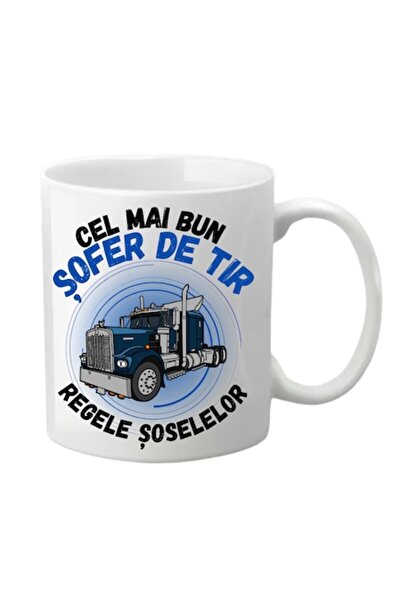 T&M Personalizare Cană personalizată - Cel mai bun șofer de camion, albă, 330 ml