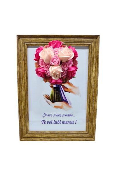 T&M Personalizare Tablou înrămat A4 (30x21 cm) - „Azi, ieri, mâine... Te voi ...