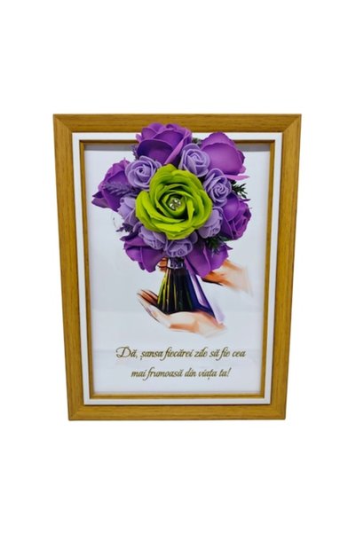 T&M Personalizare Tablou înrămat A4 (30x21 cm) - „Oferă fiecărei zile șansa d...