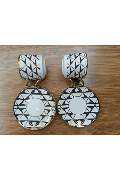 DEKOR ZÜCCACİYE HOME Gönül 2Li Gold Black Coffee Cup