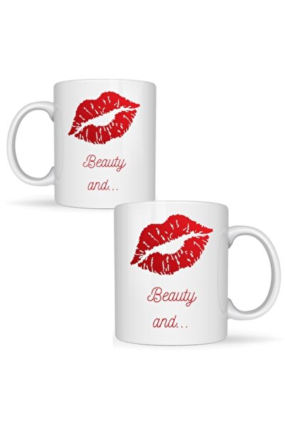 T&M Personalizare Cană personalizată „Frumusețe și...” Ziua Îndrăgostiților, ...