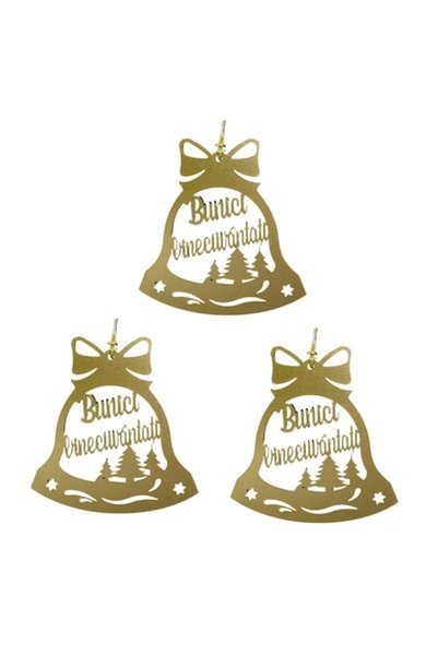 T&M Personalizare Set de 3 globuri de Crăciun - „Bunici Fericiți” - formă de ...