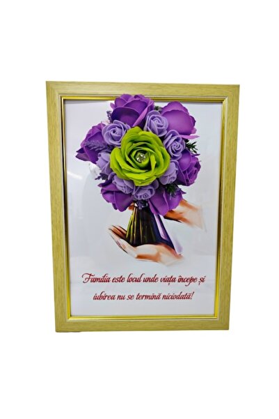 T&M Personalizare Înrămat A4 (30x21 cm) - „Familia este locul unde viața înce...