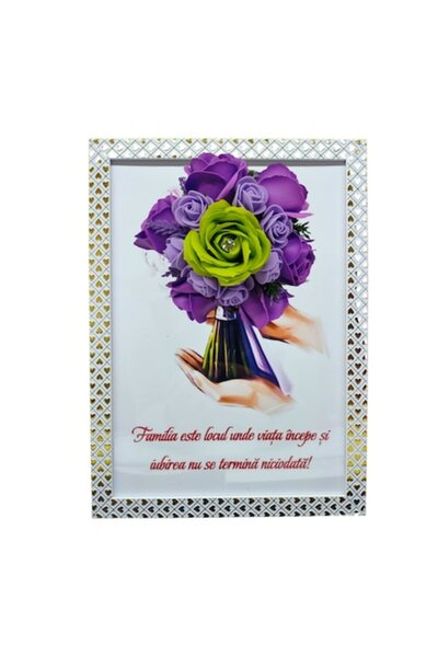 T&M Personalizare Înrămat A4 (30x21 cm) - „Familia este locul unde viața înce...