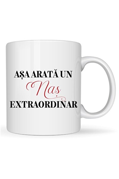 T&M Personalizare Cană personalizată „Așa arată un nas extraordinar”, albă, 3...