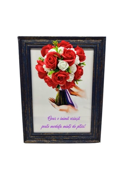 T&M Personalizare Tablou înrămat A4 (30x21 cm) - „Doar o inimă imensă poate m...