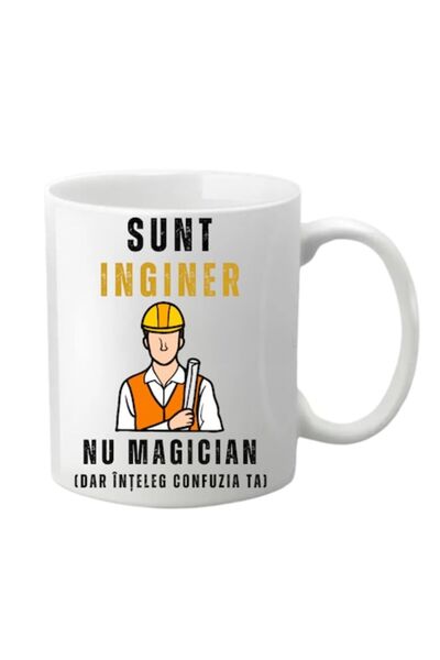T&M Personalizare Cană personalizată - Sunt inginer, albă, 330 ml