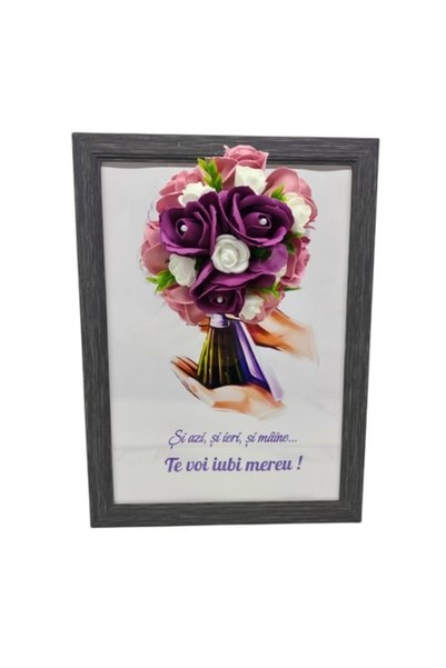 T&M Personalizare Imprimeu înrămat A4 (30x21 cm) – „Astăzi, ieri și mâine... ...
