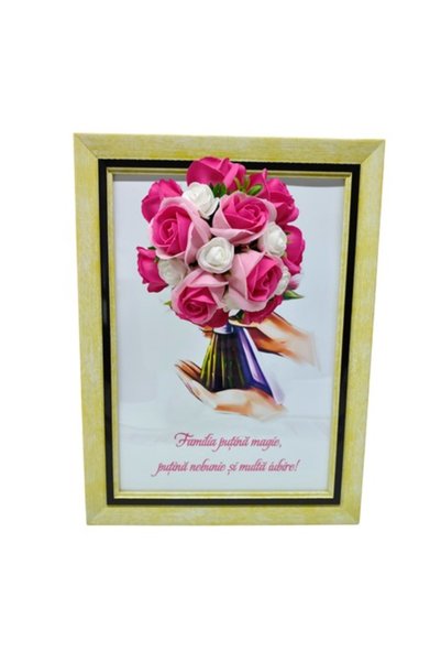 T&M Personalizare Înrămat A4 (30x21 cm) - „Familie: puțină magie, puțină nebu...