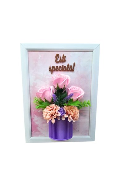 T&M Personalizare Tablou înrămat A4 (30x21 cm) - Ești special! Decorat cu flo...
