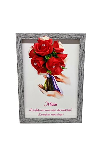 T&M Personalizare Tablou înrămat A4 (30x21 cm) - „Mama merită totul” - v12, f...