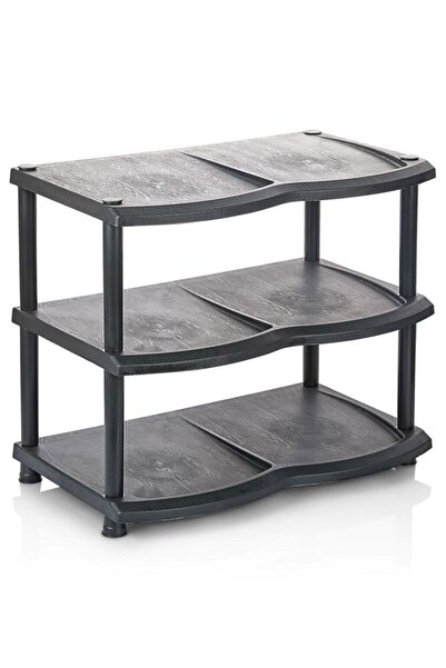 abnturk Yüksek kalite 3 Katlı Siyah Renk Plastik Ayakkabılık dayanıklı ev ve ...