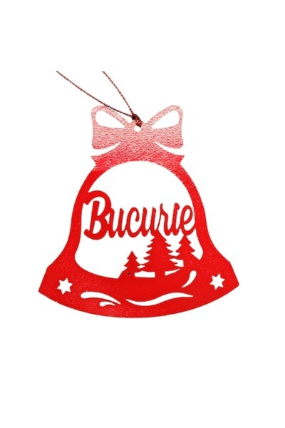 T&M Personalizare Glob decorativ personalizat de Crăciun din lemn „Bucurie” -...