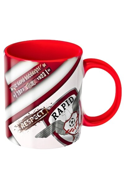 T&M Personalizare Cană personalizată - FC Rapid București, suporter fotbal, r...