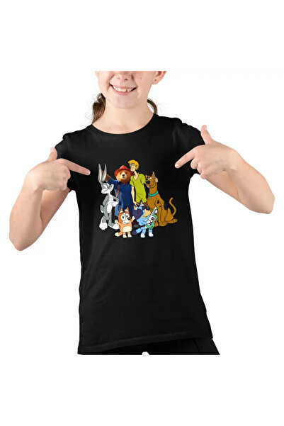 OEM Tricou Copii Fete Paddington Scooby Doo Bugs Bunny Bingo Bluey Blue