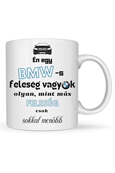 T&M Personalizare Cana personalizata “BMW-feleség” sotie, alba, 330ml