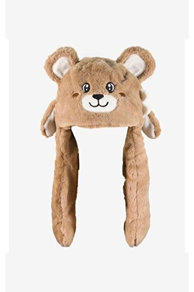 Lumos Trade Cute Bear Plush Hat with Moving Ears Beanie Soft Plush Fun Hat for Kids 8-16Years
