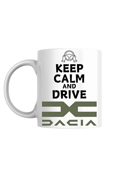 T&M Personalizare Cană personalizată - Keep Calm and Drive Dacia!, albă, 330 ml
