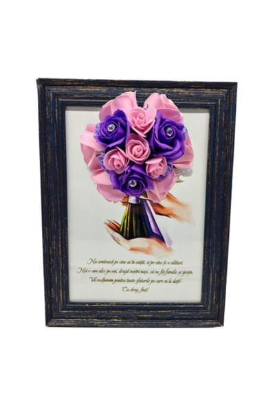 T&M Personalizare Tablou înrămat A4 (30x21 cm) - „Nu contează cine este în vi...