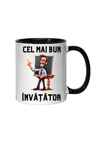 T&M Personalizare Cană personalizată - Cel mai bun profesor! interior negru, ...