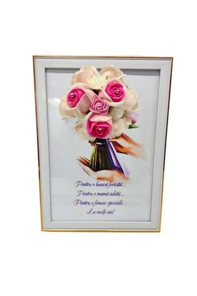 T&M Personalizare Tablou înrămat A4 (30x21 cm) - Pentru bunica/mama/femeie sp...