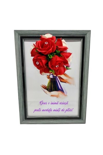 T&M Personalizare Tablou înrămat A4 (30×21 cm) – „Doar o inimă imensă poate m...