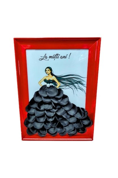 T&M Personalizare Framed picture A4 (30x21 cm) - "La mulți ani!" decorated wi...