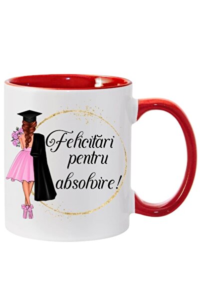 T&M Personalizare Cană personalizată - Felicitări pentru absolvire, roșie, 33...