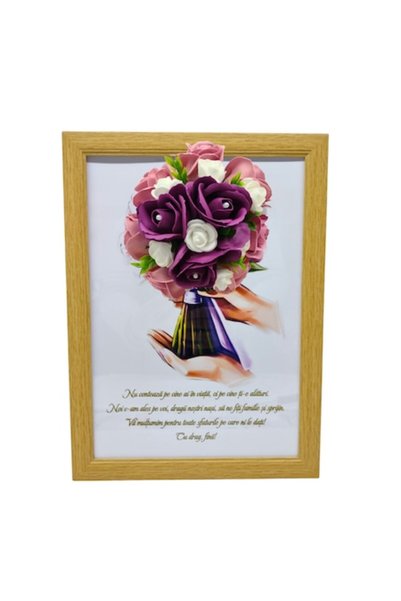 T&M Personalizare Tablou înrămat A4 (30x21 cm) - „Nu contează cine este în vi...