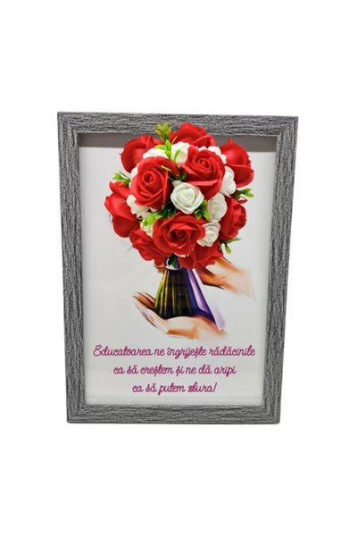 T&M Personalizare Tablou înrămat A4 (30x21 cm) - „Profesorul are grijă de răd...