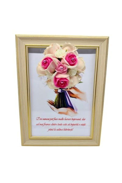 T&M Personalizare Tablou înrămat A4 (30x21 cm) - Două persoane pot face multe...
