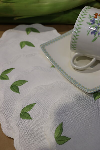 vipceyiz White Natural Cocktail Napkin (6 Pieces)