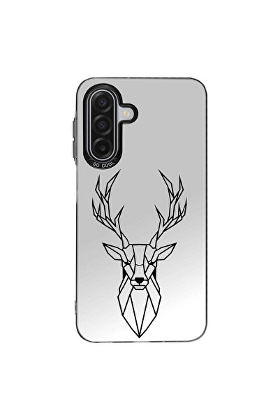 PrintiFy Deer Design Metallic Look Matte Silicone Case Compatible with Samsung Galaxy A17