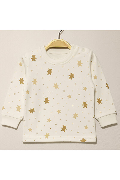 Vivolas 100% Cotton Baby Set with Snap Fasteners on the Shoulders, Unisex, 2-Piece, Top and Bottom, Monthly Sizes 3-6-9-12 Months