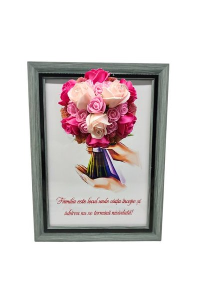 T&M Personalizare Imprimeu înrămat A4 (30x21 cm) – „Familie: unde viața încep...