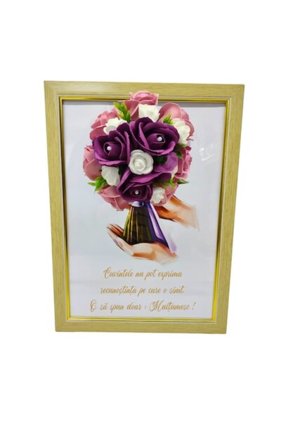 T&M Personalizare Tablou înrămat A4 (30x21 cm) - „Cuvintele nu-mi pot exprima...