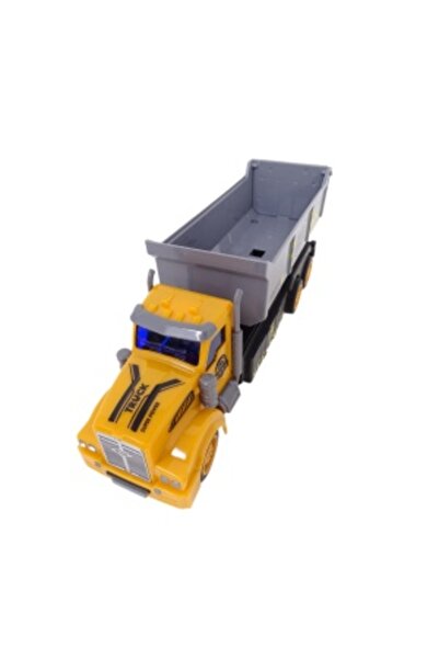 CREATIVE Remote Control Toy Truck with Sounds & Lights, 1:48 Scale, 20 cm, Orange-Grey (3+ yrs)