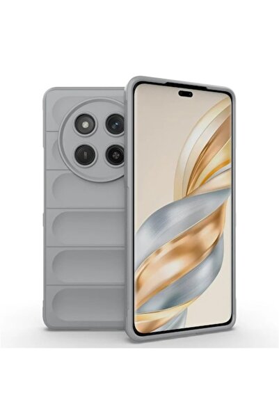 HONOR Carcasă Wave pentru Magic7 Lite, microfibră, prindere antișoc, TPU, gri fumuriu