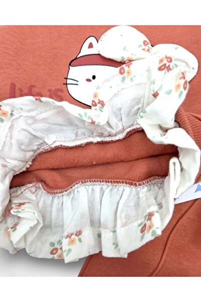 VEGAMOD Baby Girl Thick Winter 3-Layer Fleece Set with Fleece-Lined Cat Prints 6-9-12-18-24 Months