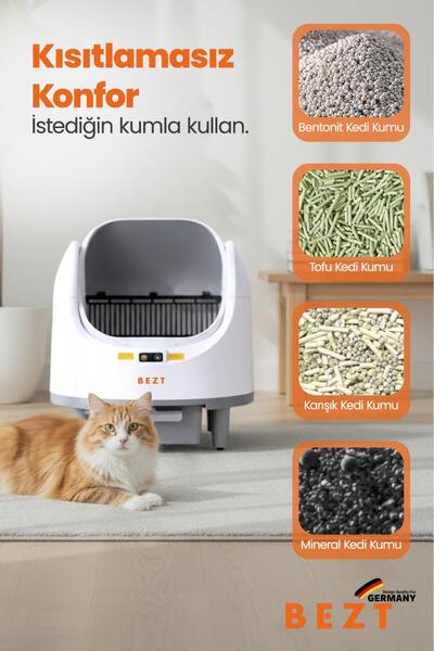 Bezt Pure Cat Otomatik Akıllı Kedi Tuvaleti