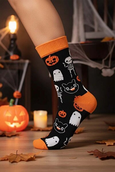 CANMODA Șosete de Halloween cu model fantomă (potrivite pentru mărimea 36-44)