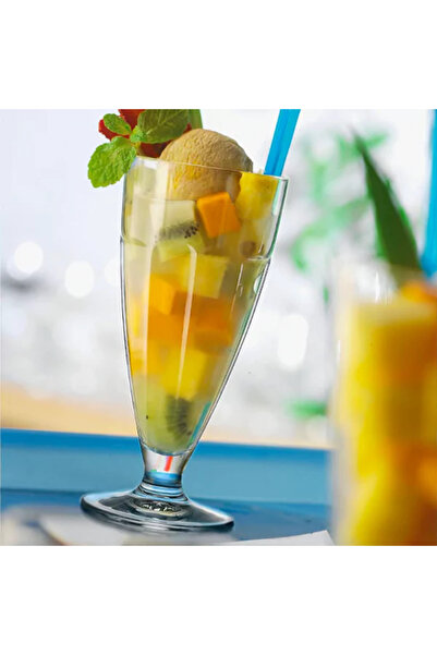 Stalgast Set of 6 glass cups for ice cream or dessert, Rock Bar, 380 ml