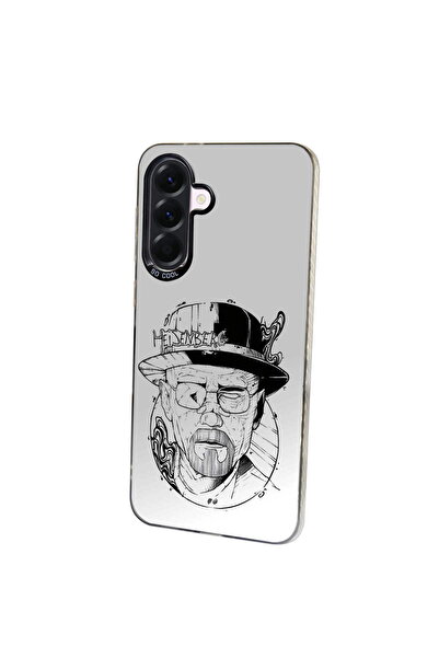PrintiFy Heisenberg Designed Metallic Look Matte Silicone Case Compatible with Samsung Galaxy A56