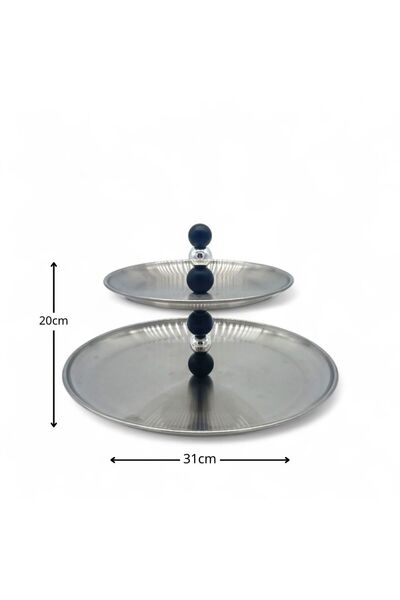 Casco Double stainless steel serving platter