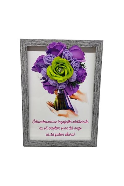 T&M Personalizare Tablou înrămat A4 (30x21 cm) - „Profesorul are grijă de răd...